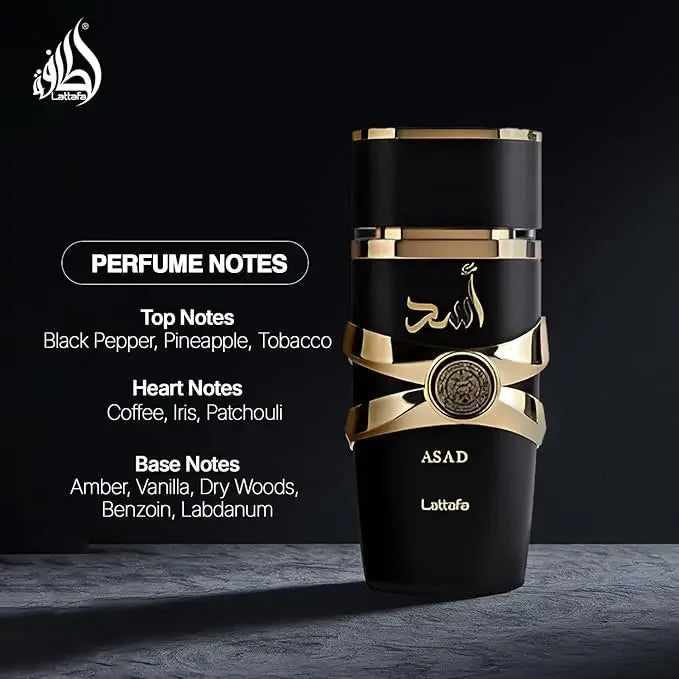 Lattafa Asad Eau de Parfum 100ml – Intense and Bold Arabian Men’s Fragrance